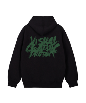 페인티드 그래피티 후드 블랙 그린