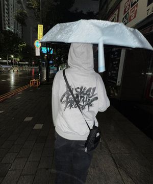 페인티드 그래피티 후드 그레이