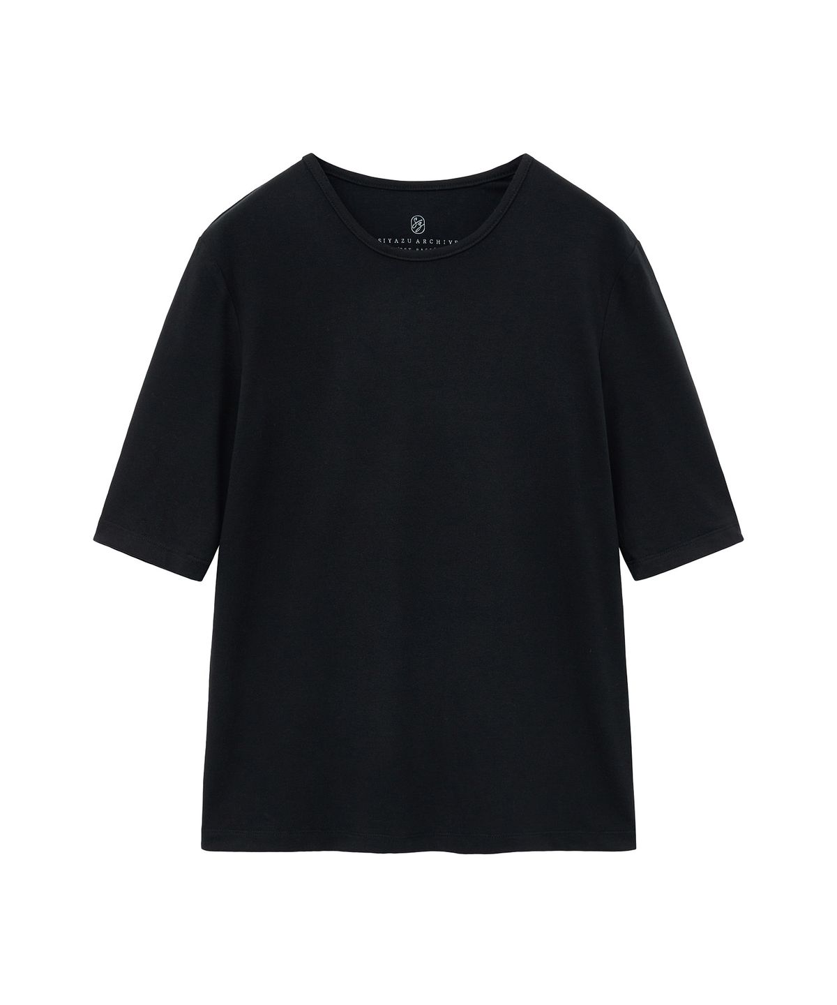시야쥬(SIYAZU) SITP5228 울 블렌드 소프트 5부 티셔츠_Black