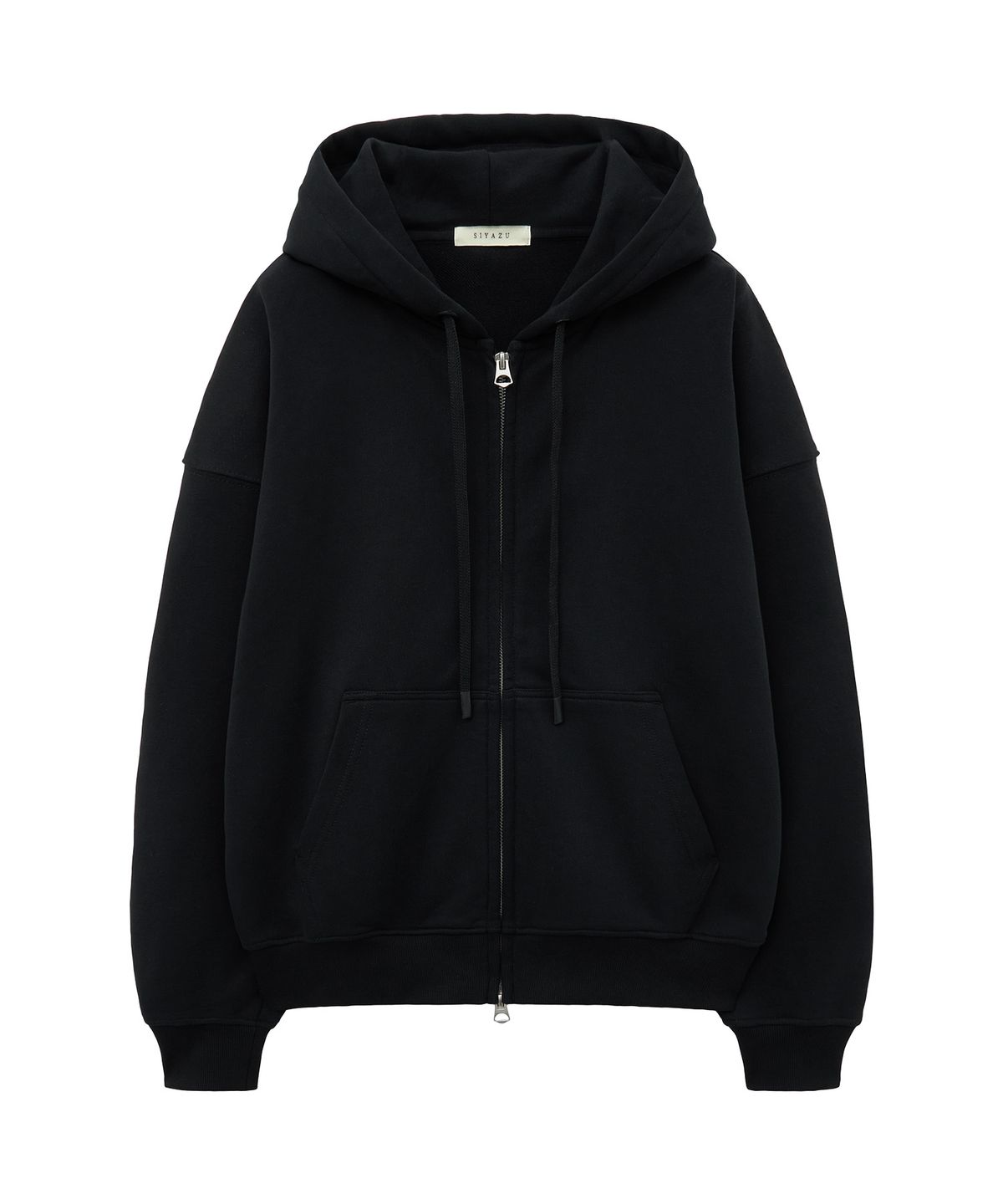시야쥬(SIYAZU) SITP5227 루즈 핏 아르코 후드 집업_Black