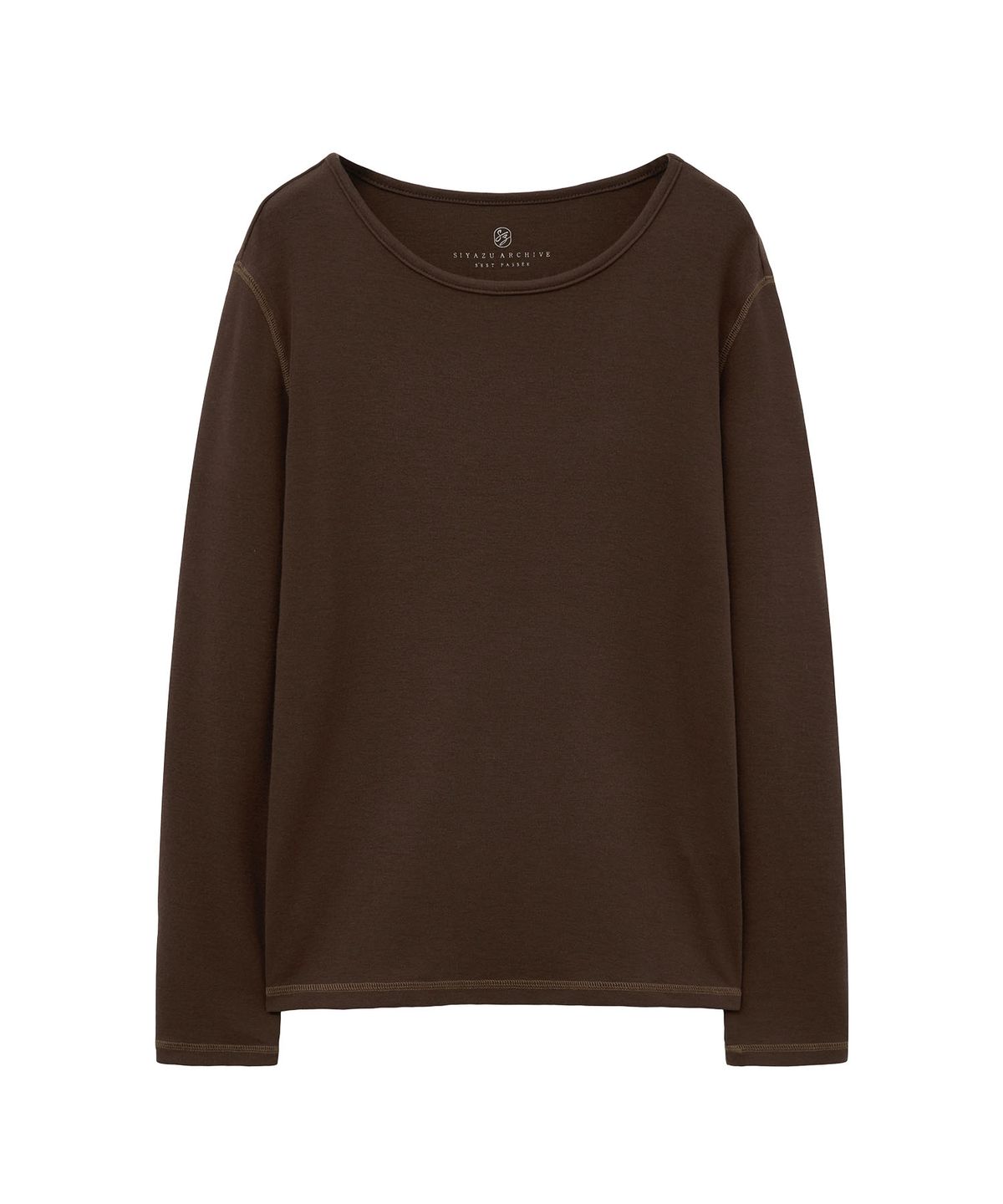 시야쥬(SIYAZU) SITP5225 데코 스티치 컴포트 티셔츠_Brown