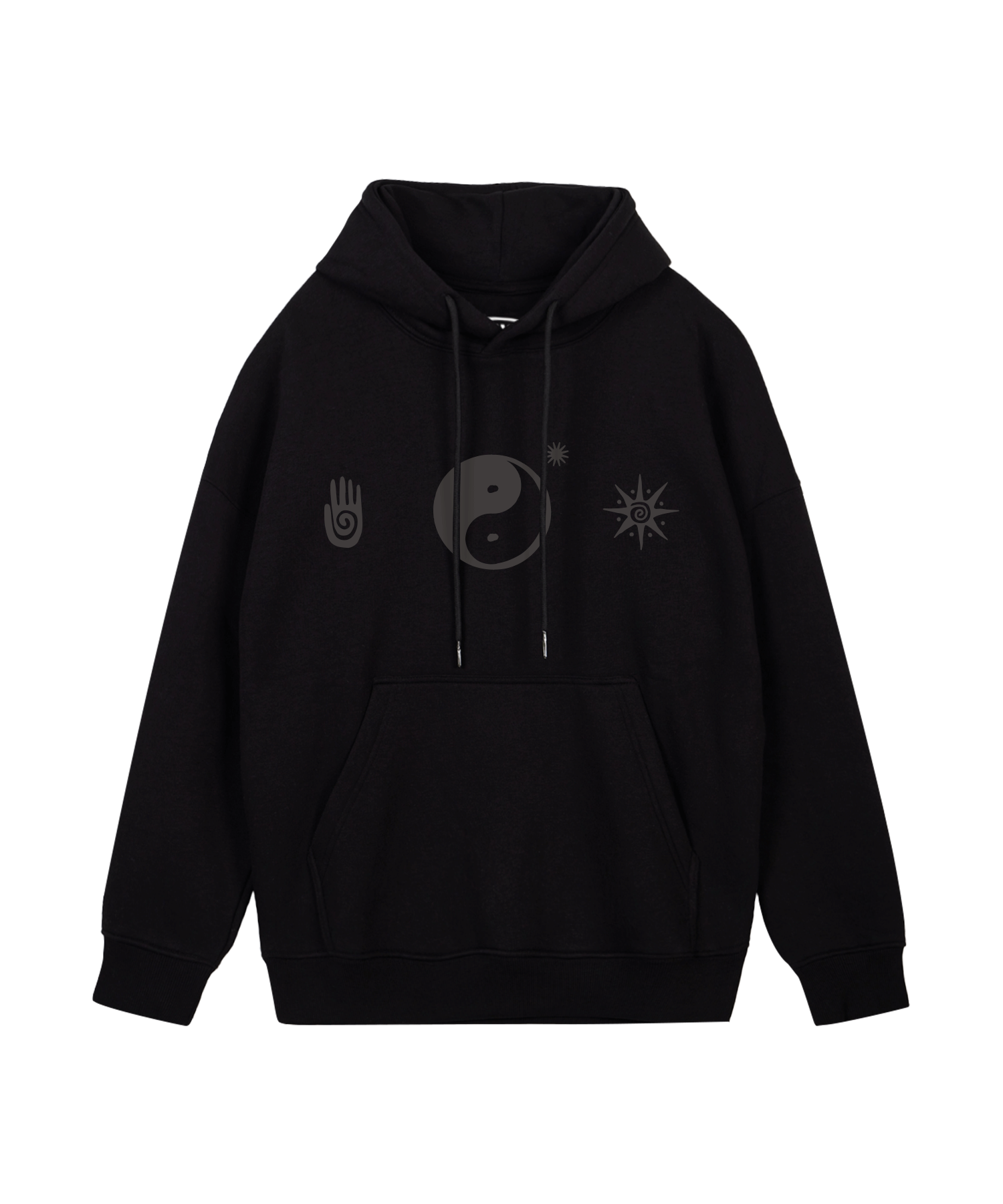 MUSINSA Yin-Yang Graphic Hoodie Black