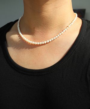 남자 담수 진주 목걸이 CLEF Largo Pearl
