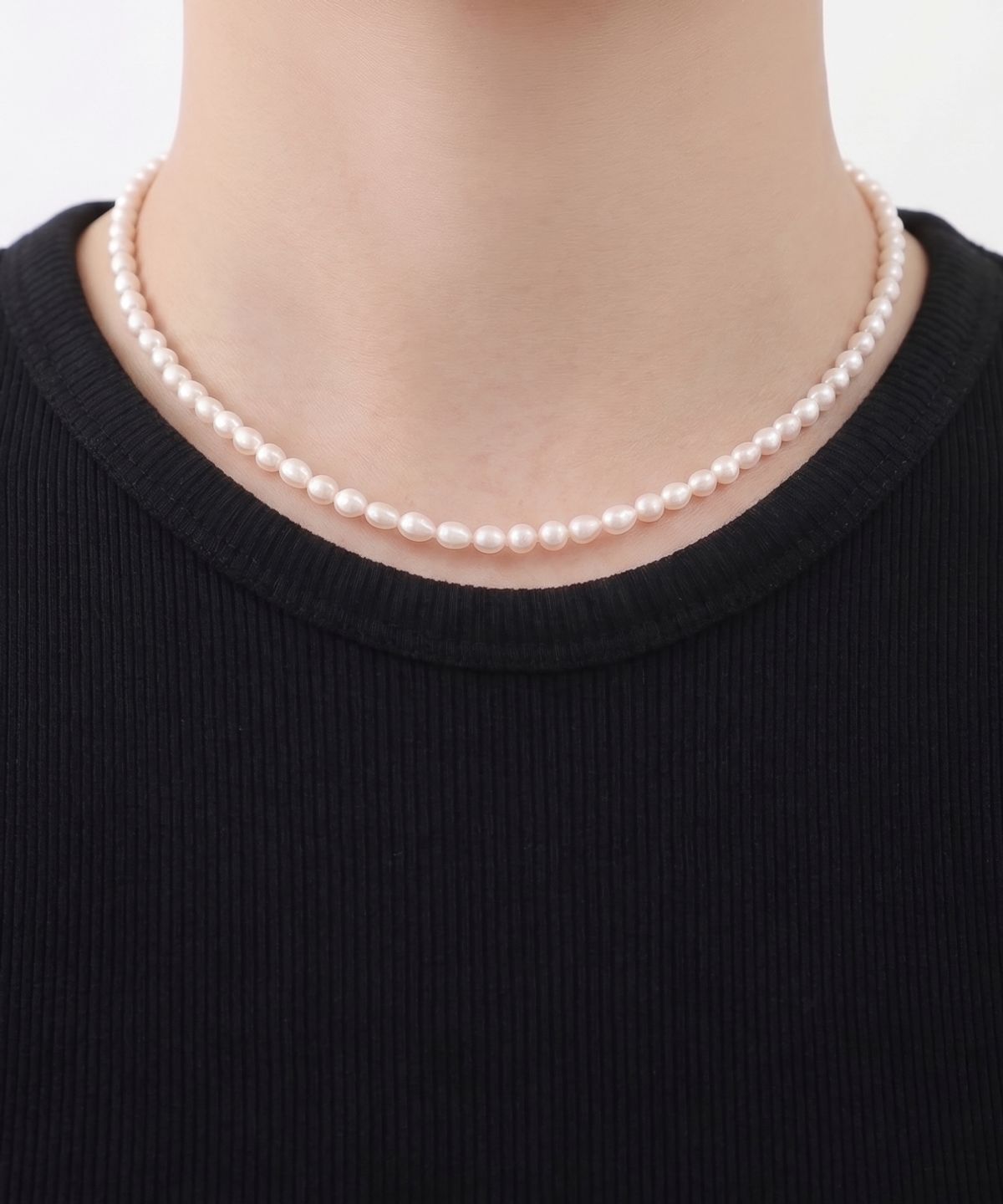 베이스클레프(BASSCLEF) 남자 담수 진주 목걸이 CLEF Largo Pearl