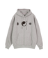 음양 그래픽 후드 그레이