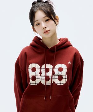 [기모/NO기모] CHECK NUMBER.888 오버핏 후드 티셔츠 8 COLORS