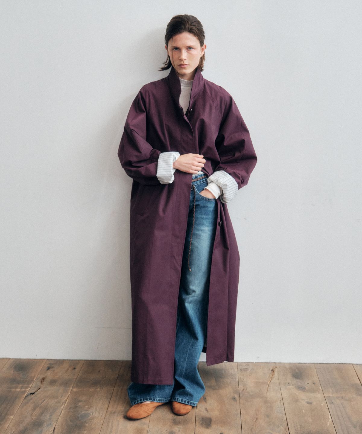 씨타(CITTA) Urban Field Maxi Safari Coat_CTO143(Wine)