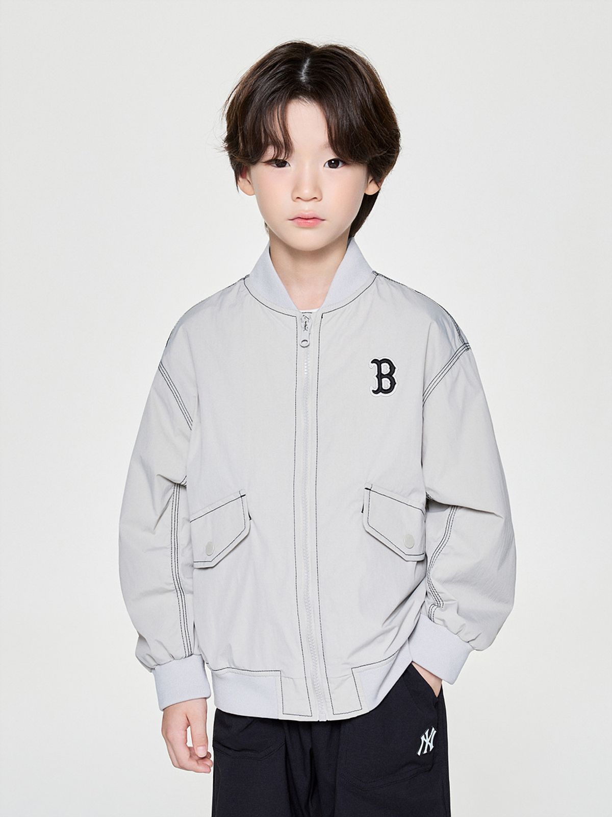 엠엘비 키즈(MLB KIDS) 스트릿 나일론 항공점퍼 BOS (Mg.Beige)