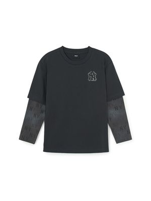 럭셔리 모노그램 레이어드 티셔츠 NY (D.Charcoal Grey)