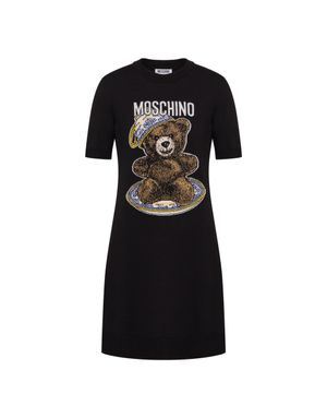 티타임 테디 베어 니트 드레스