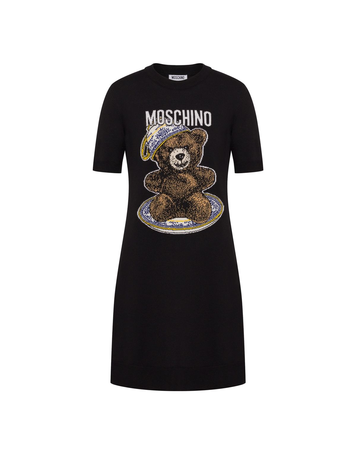 모스키노(MOSCHINO) 티타임 테디 베어 니트 드레스