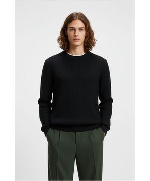 헤링본 니트 스웨터 50543789_001