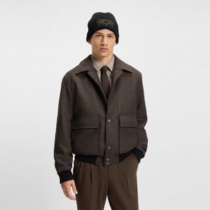 헤링본 울 블루종 자켓 50542617_217