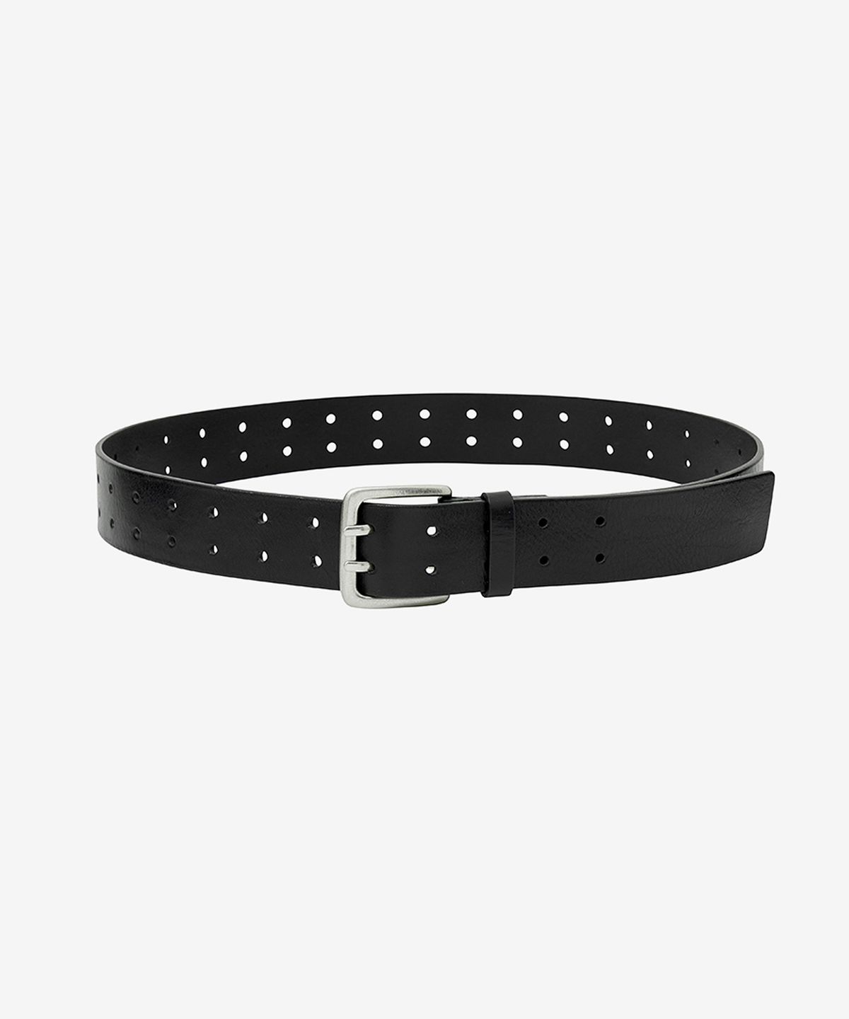 인사일런스 우먼(INSILENCE WOMEN) 더블 핀 레더 벨트 BLACK