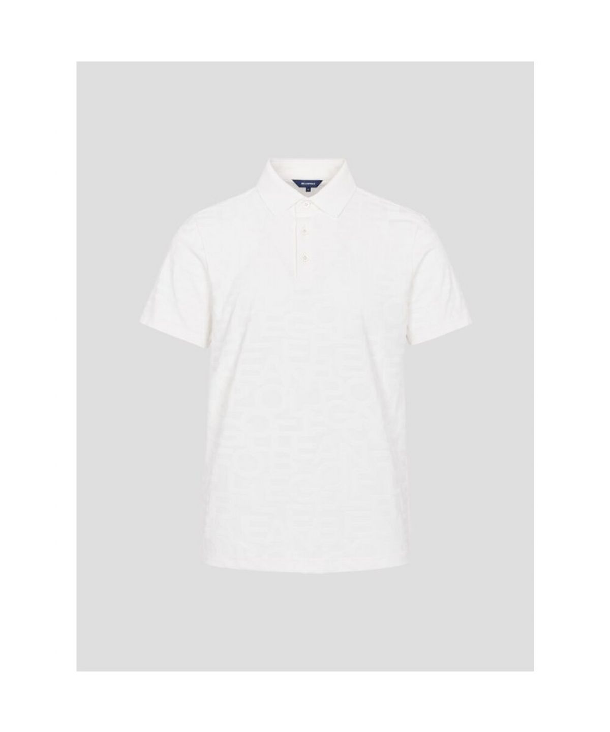 빈폴골프(BEANPOLE GOLF) 남성 자카드 반소매 칼라 티셔츠 - 화이트