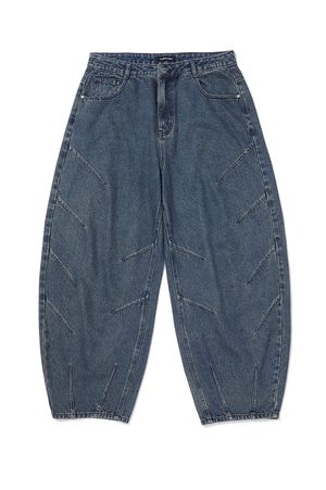 다트장식볼륨데님팬츠 D블루 ANZ3EL11ADB