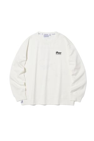 로고모티브장식맨투맨 O화이트 ANZ3TM05AOH