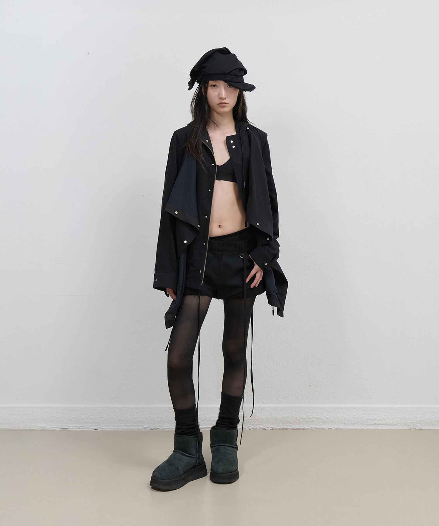 ojos オホス micro wool shorts musinsa 韓国 MUSINSA公式 | OJOS Micro Wool Shorts / Black