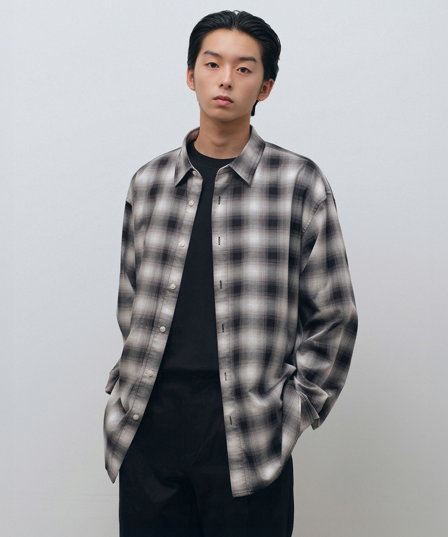 MUSINSA公式 | MUSINSA STANDARD リラックスドオンブレチェックシャツ3