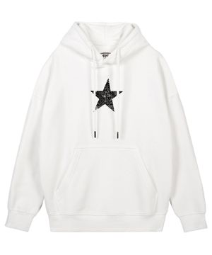 크로스 스타 후드 화이트
