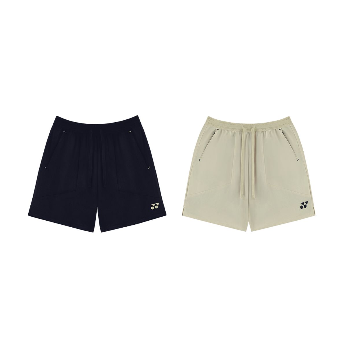 요넥스(YONEX) 255PH005M 미드나이트 네이비/라이트 베이지 남성용 절개 디테일 테니스 반바지