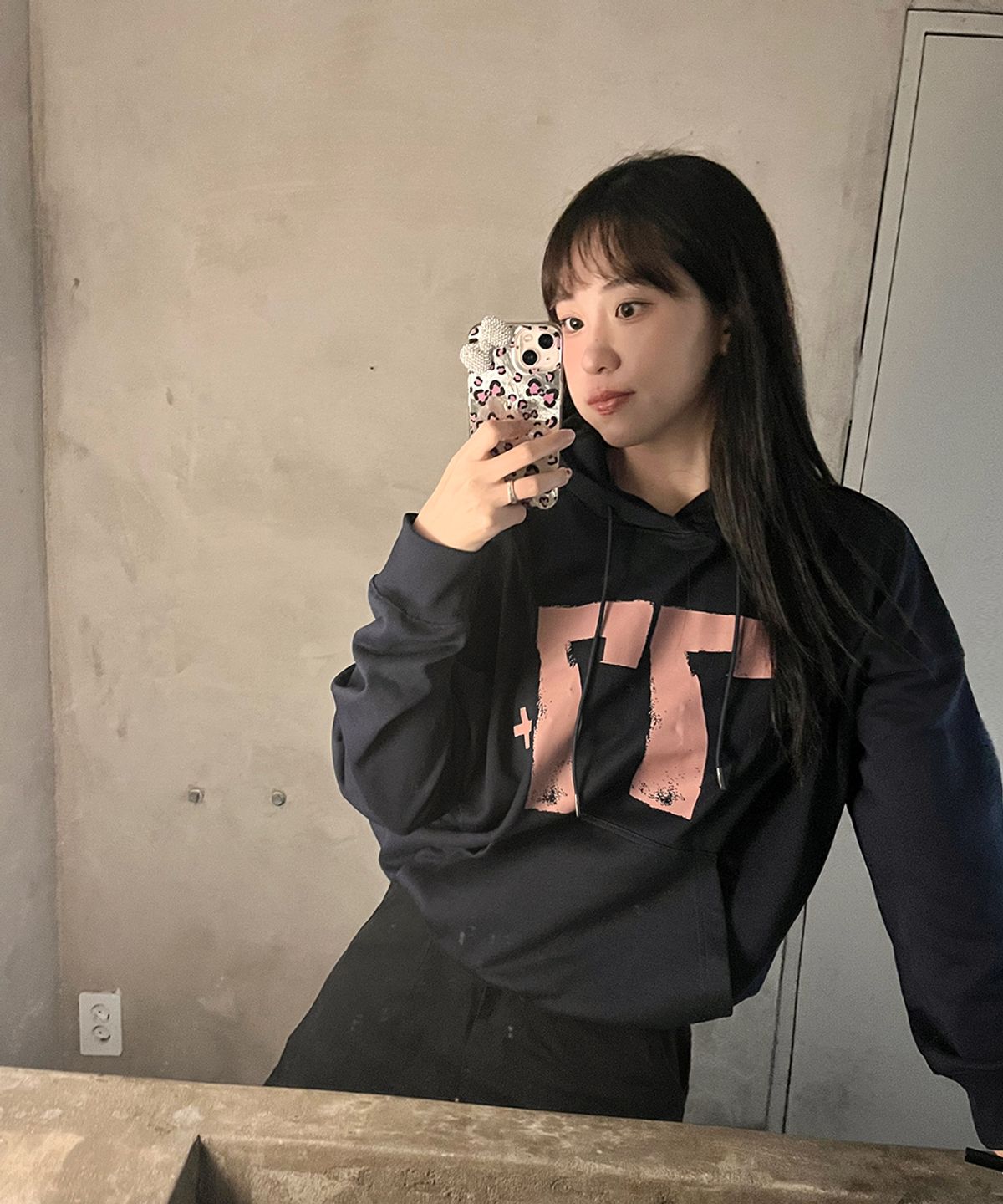 바이엘(BY.L) 럭키 77 후드 네이비