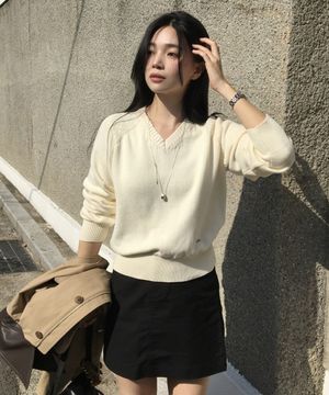 [여울 PICK] 소프트 코튼 V넥 니트 탑 MDKT127_7 Colors