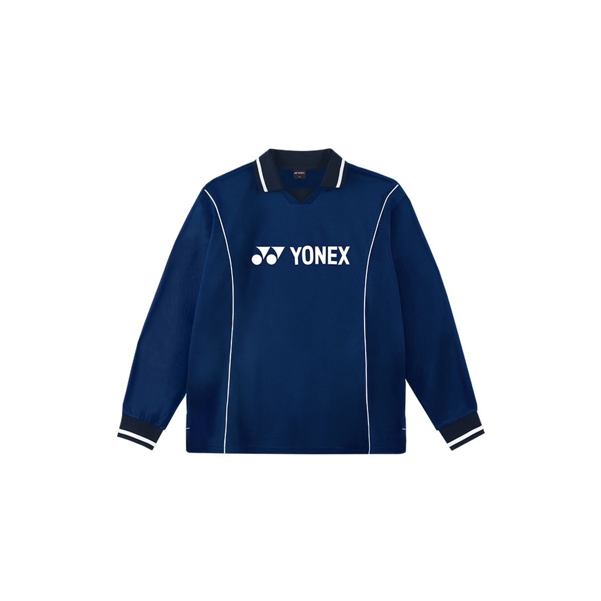 요넥스(YONEX) 255TL004U 네이비 블루 남녀공용 파이핑 디테일 오버핏 긴팔 티셔츠