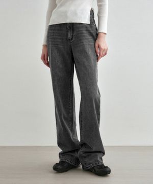 데님 스트레이트 팬츠 다크그레이 MDPT054DGRAY