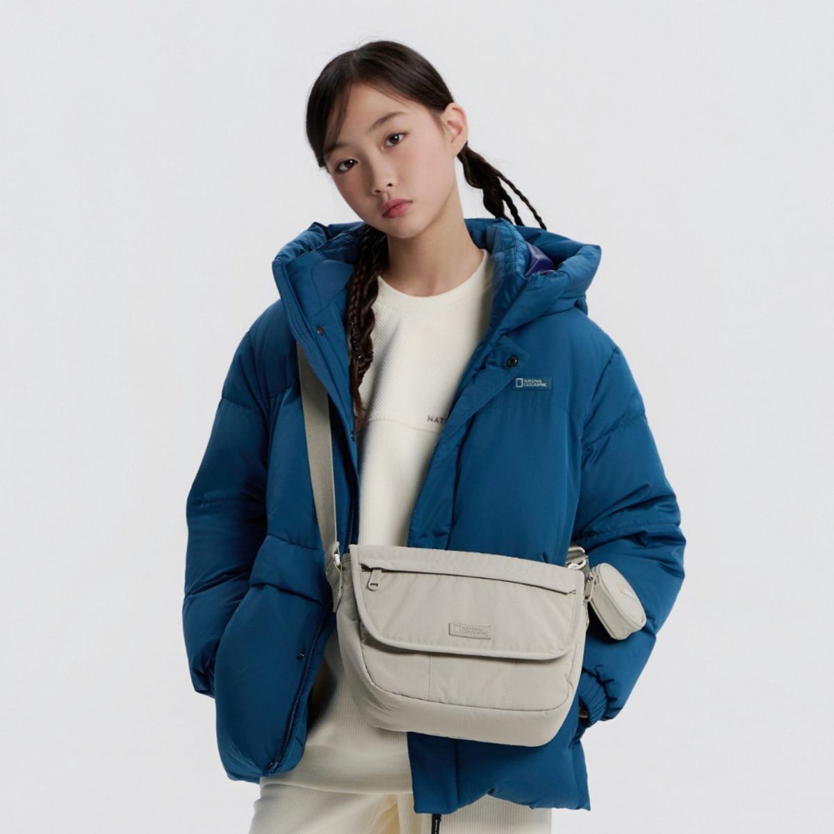 내셔널지오그래픽 키즈(NATIONAL GEOGRAPHIC KIDS) K254UDW930 카이만 숏 덕 다운 점퍼 TEAL