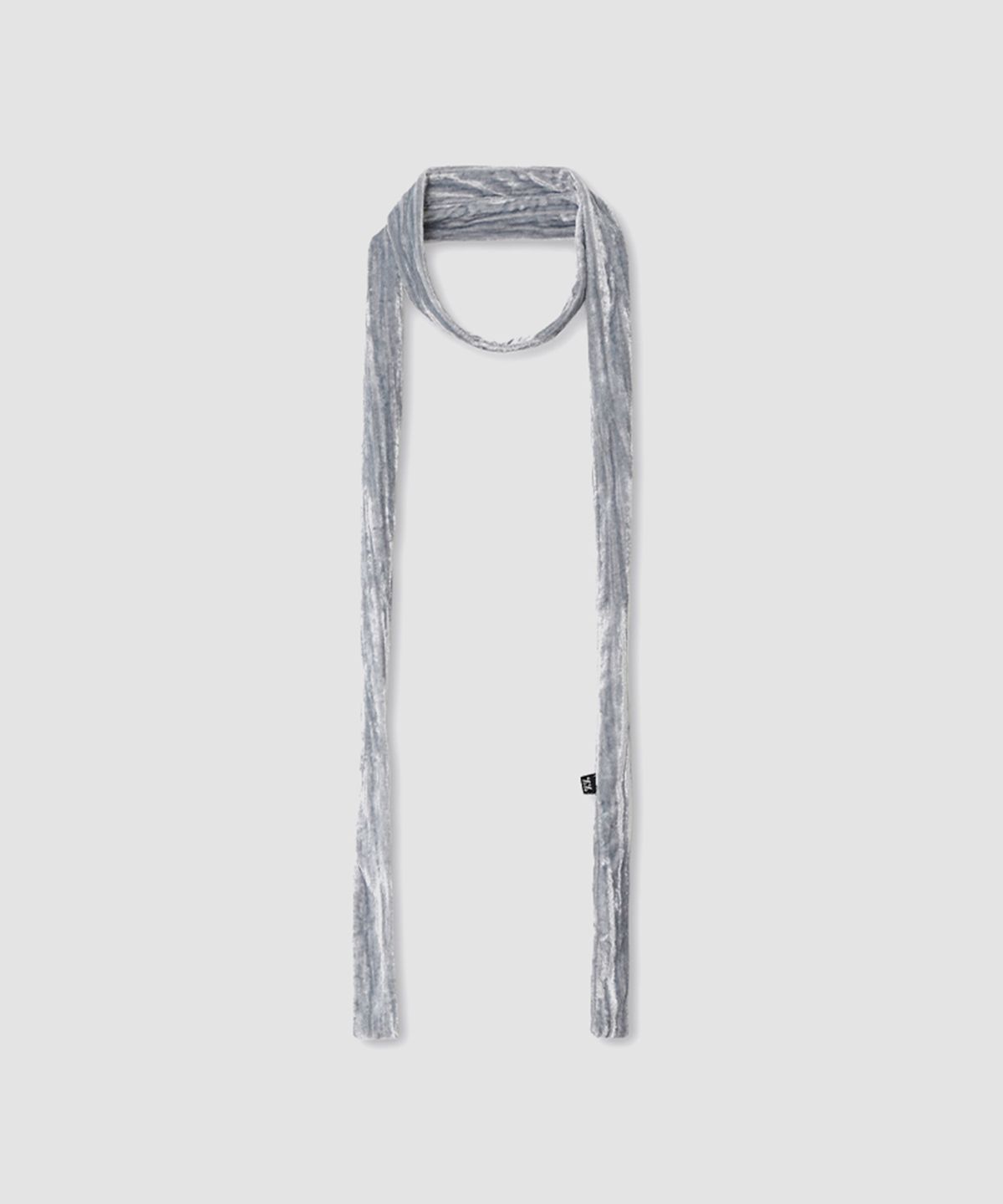 시메트릭 퍼센트(SYMMETRICPERCENT) Velour Skinny Tie / Blue Grey