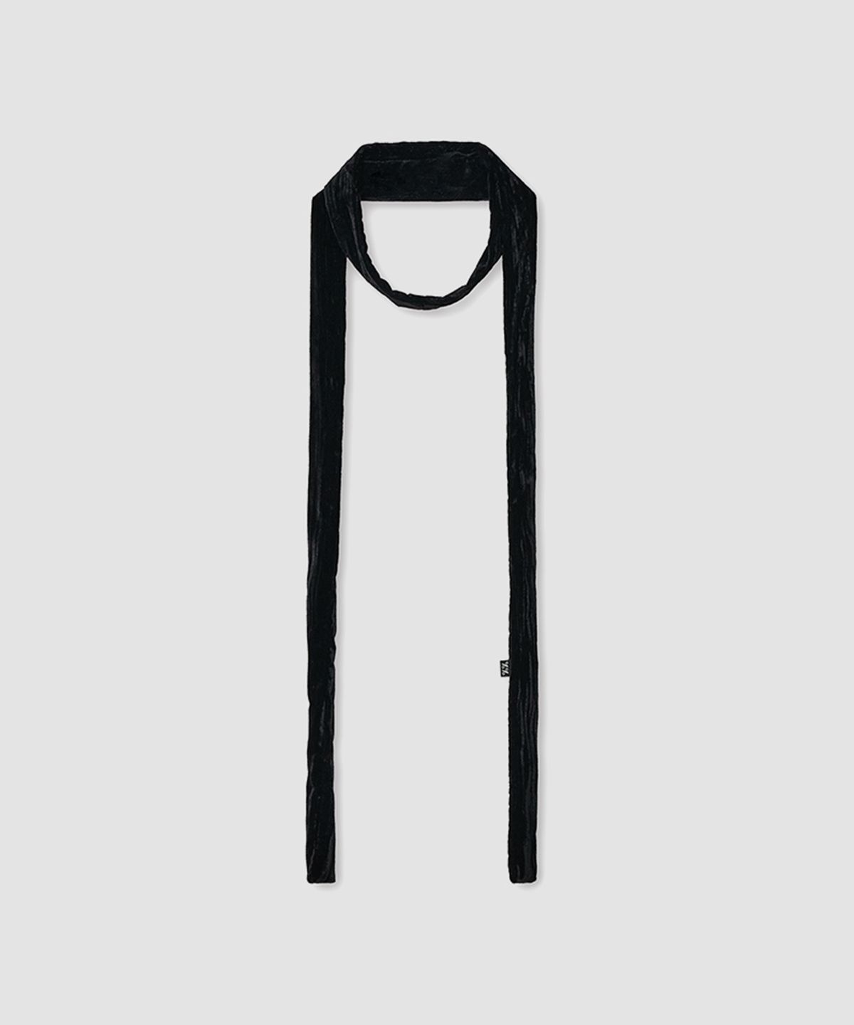 시메트릭 퍼센트(SYMMETRICPERCENT) Velour Skinny Tie / Black