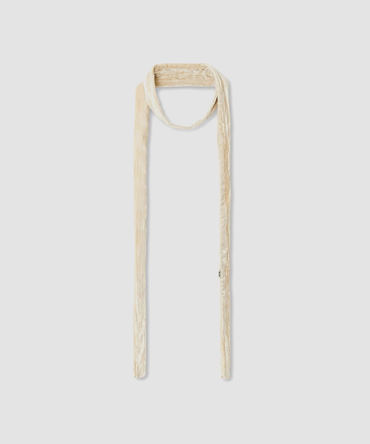 시메트릭 퍼센트(SYMMETRICPERCENT) Velour Skinny Tie / Beige
