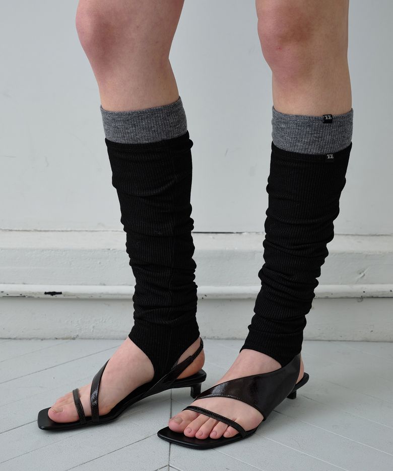 Wool Heel-Loop Socks / Black