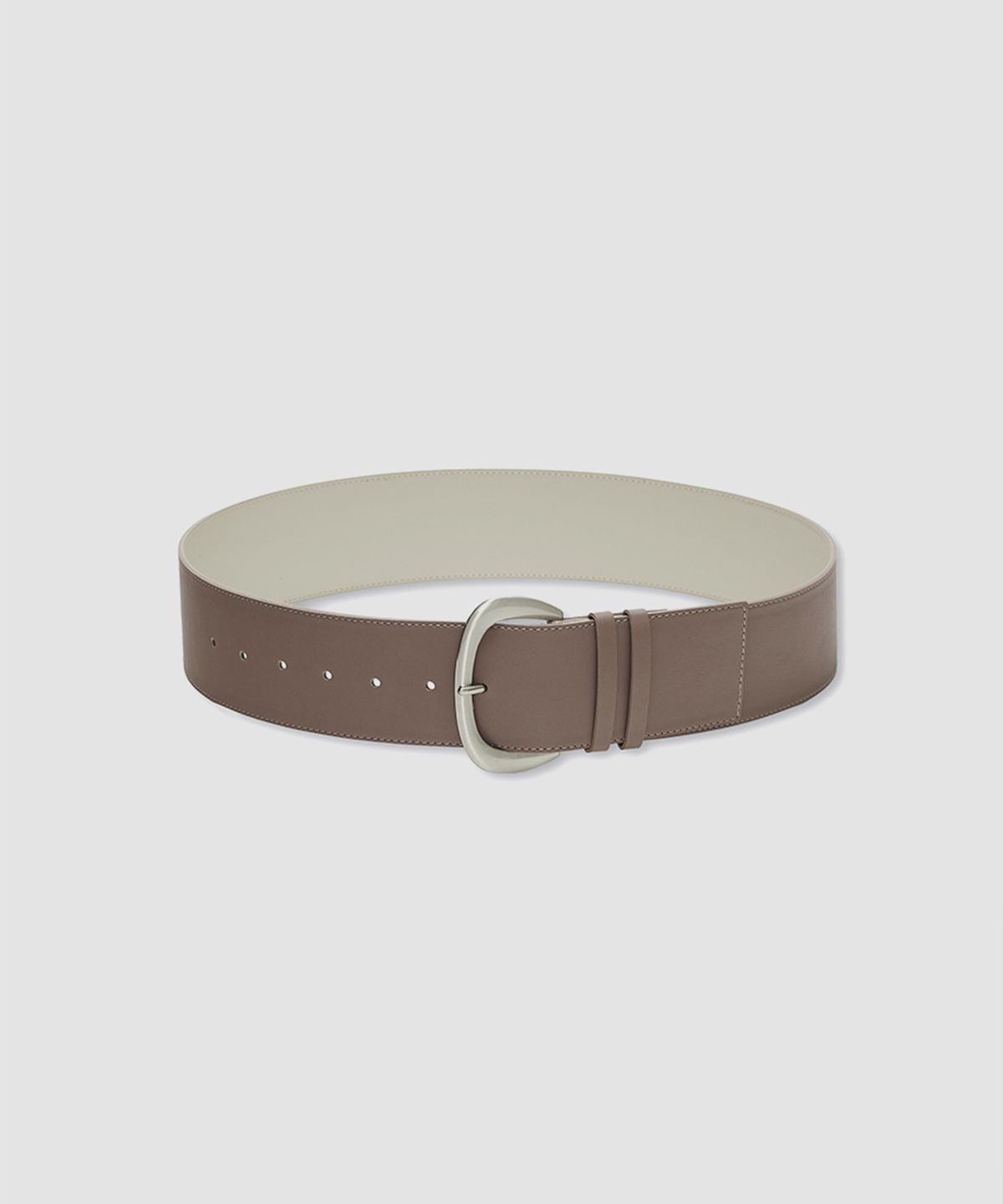 시메트릭 퍼센트(SYMMETRICPERCENT) Wide Buckle Belt / Beige
