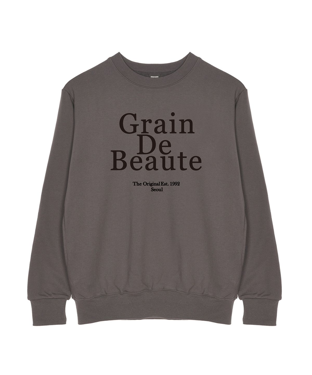 그랭드보떼(GRAIN DE BEAUTE) Basic GDB Sweat [CHARCOAL]