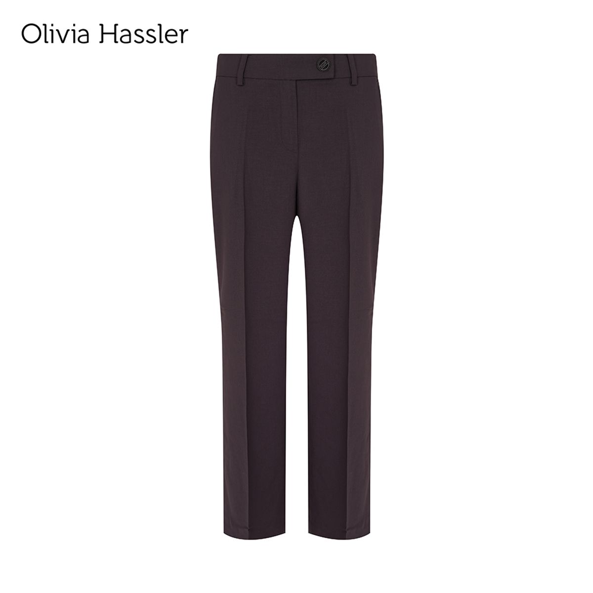 올리비아 하슬러(OLIVIA HASSLER) 여성 슬림핏 폴리 슬랙스_OHDMPT503
