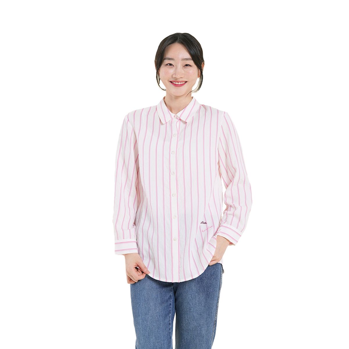 올리비아 하슬러(OLIVIA HASSLER) 여성 페미닌 루즈핏 셔츠 블라우스_OHDMBL101