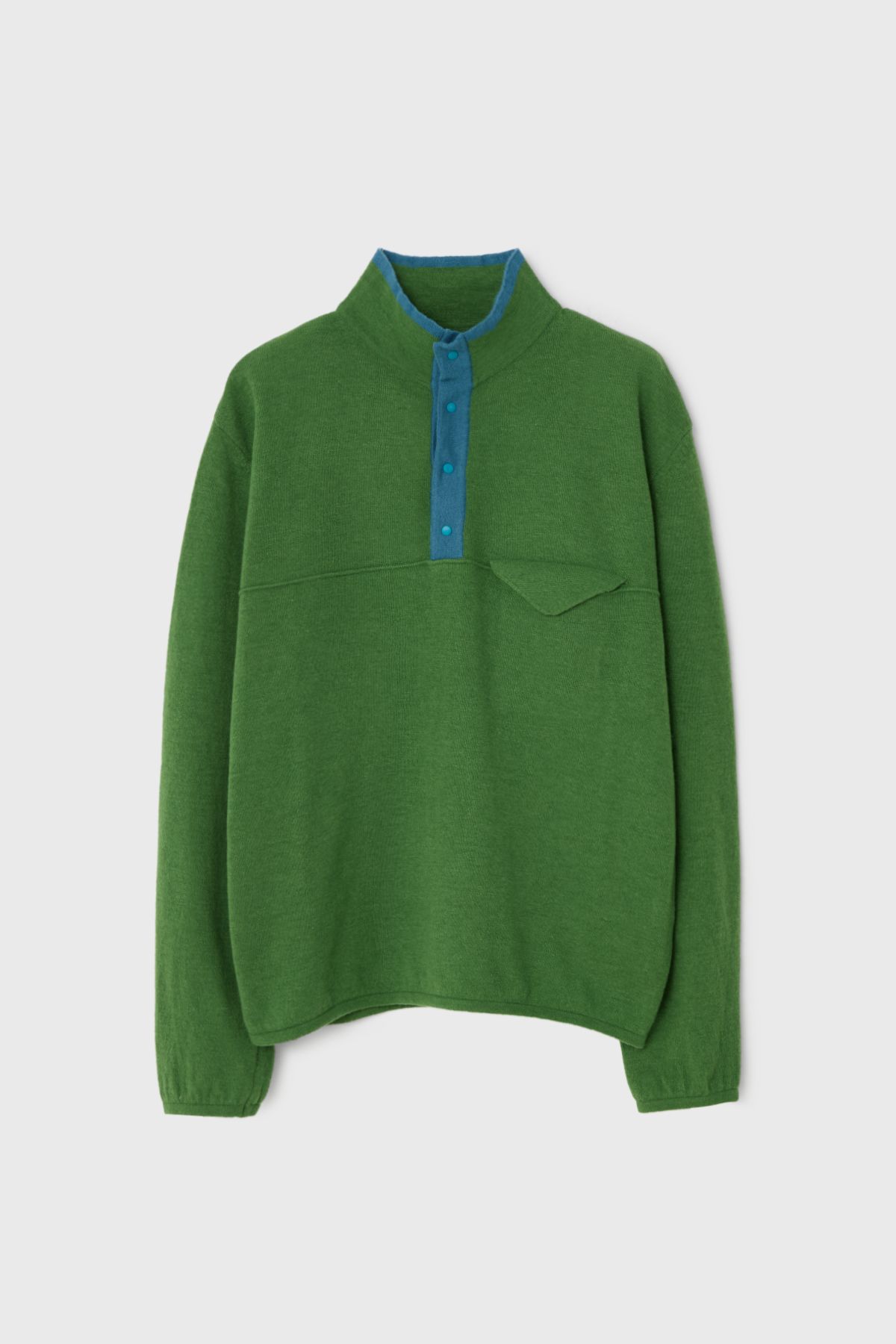 벌스데이수트(BIRTHDAYSUIT) SNAP PULLOVER KNIT (GREEN)