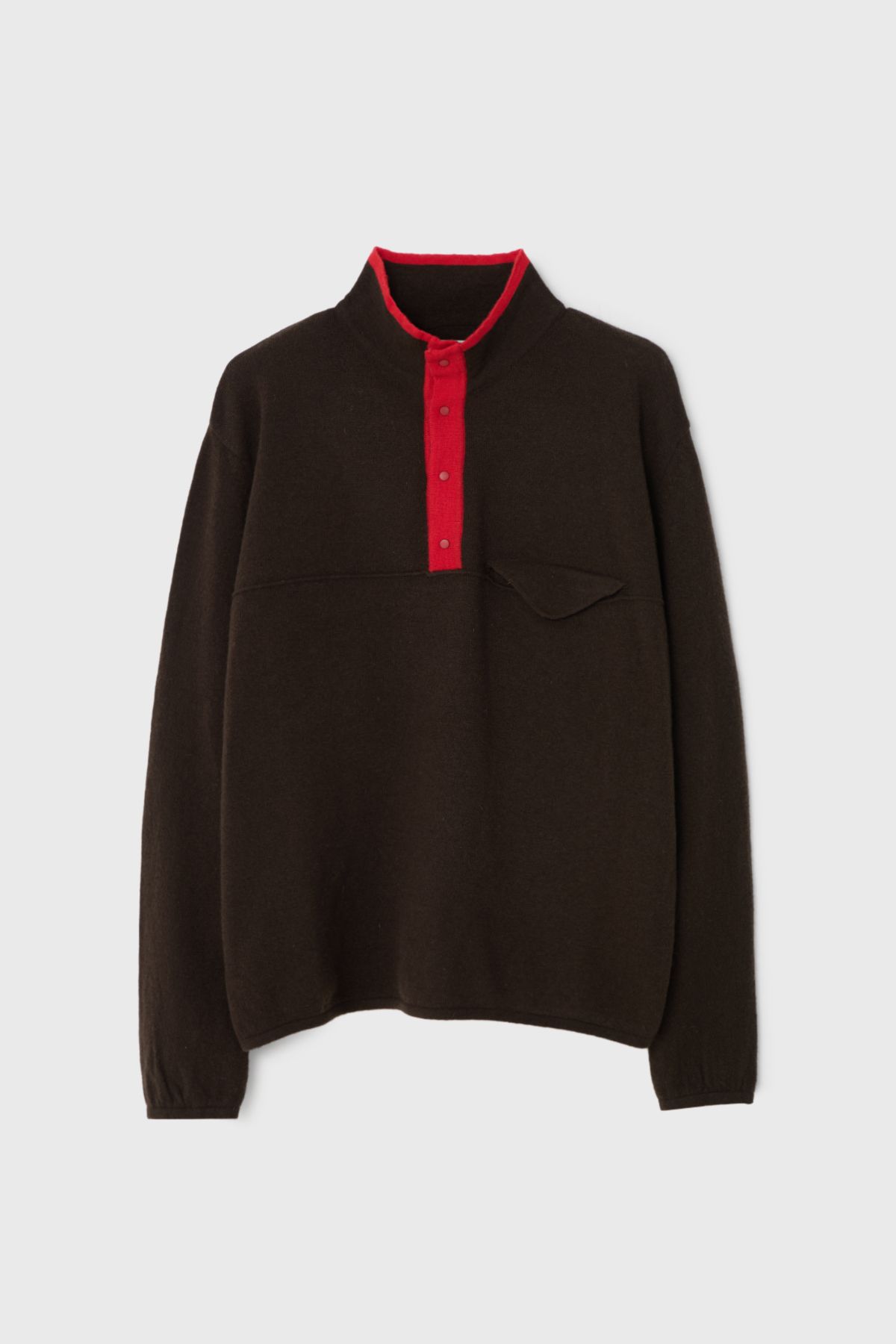 벌스데이수트(BIRTHDAYSUIT) SNAP PULLOVER KNIT (BROWN)