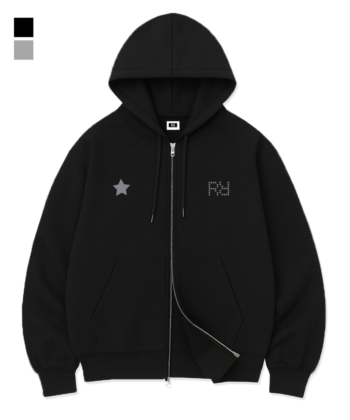 랜덤오프(RANDOMOFF) STAR GRID POINT OVER FIT 2-WAY ZIP-UP (2color)