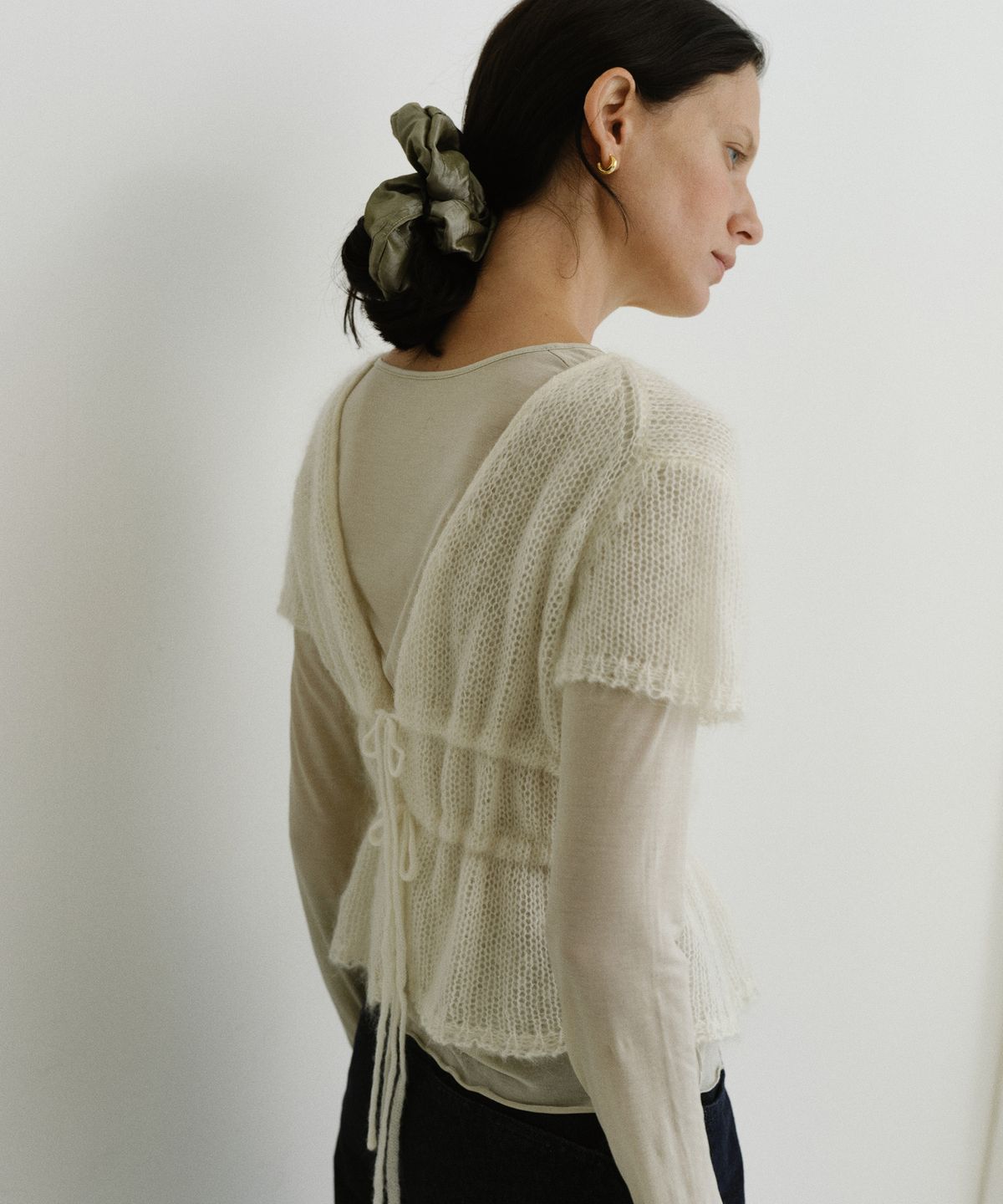 유라고(URAGO) Mohair double string cardigan