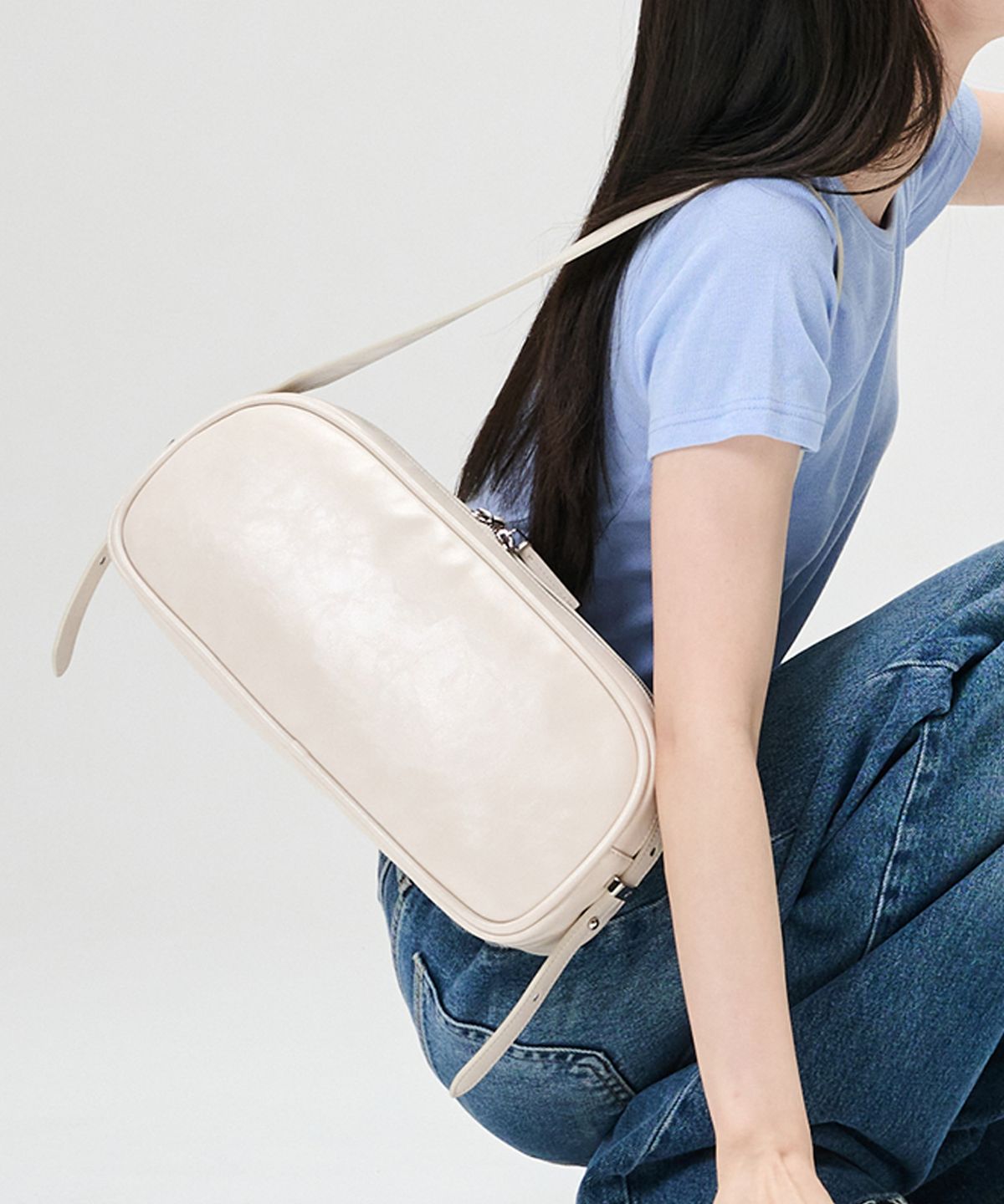 프랙탈1.4(FRACTALONEPOINTFOUR) Pebble Bag Large [Ivory]