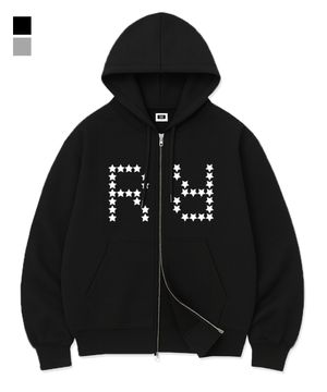 STAR GRID BOLD OVER FIT 2-WAY ZIP-UP (2color)