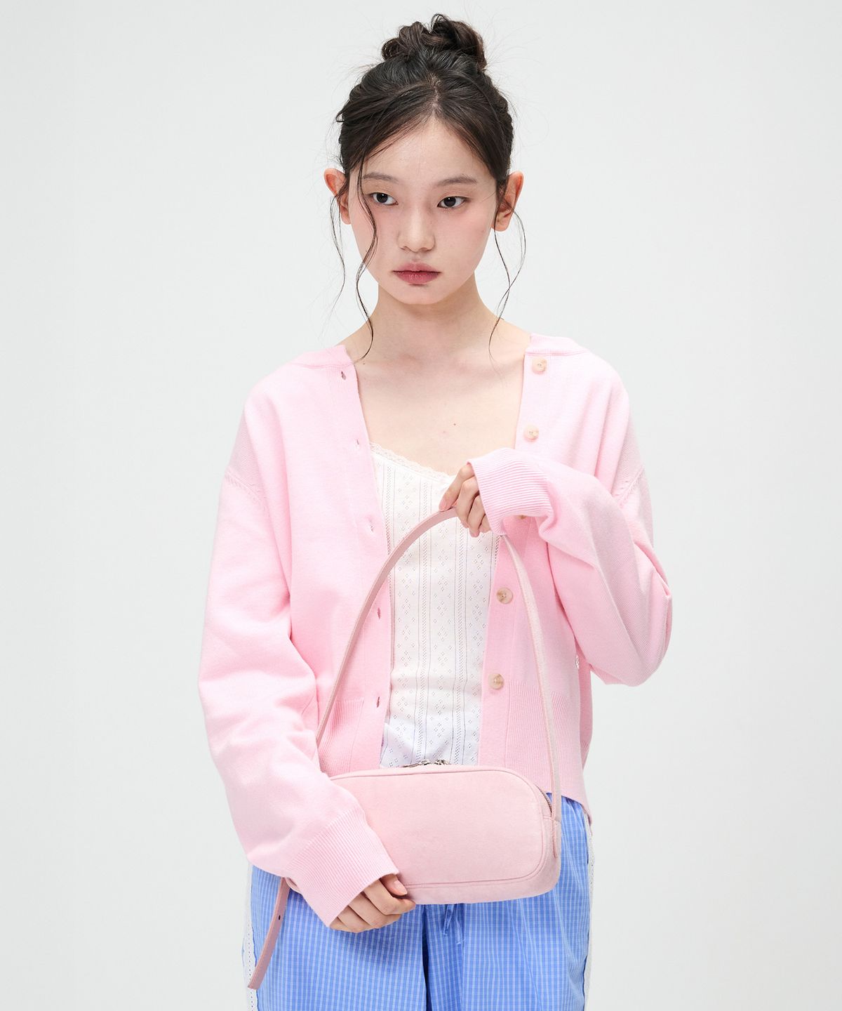 프랙탈1.4(FRACTALONEPOINTFOUR) Pebble Bag [Suede Pink]