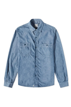 CHAMBRAY WORK SHIRT - BLUE