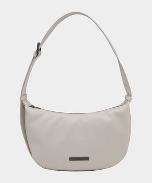 플로우 컨투어 미니멀 레더 숄더 백 [아이보리]