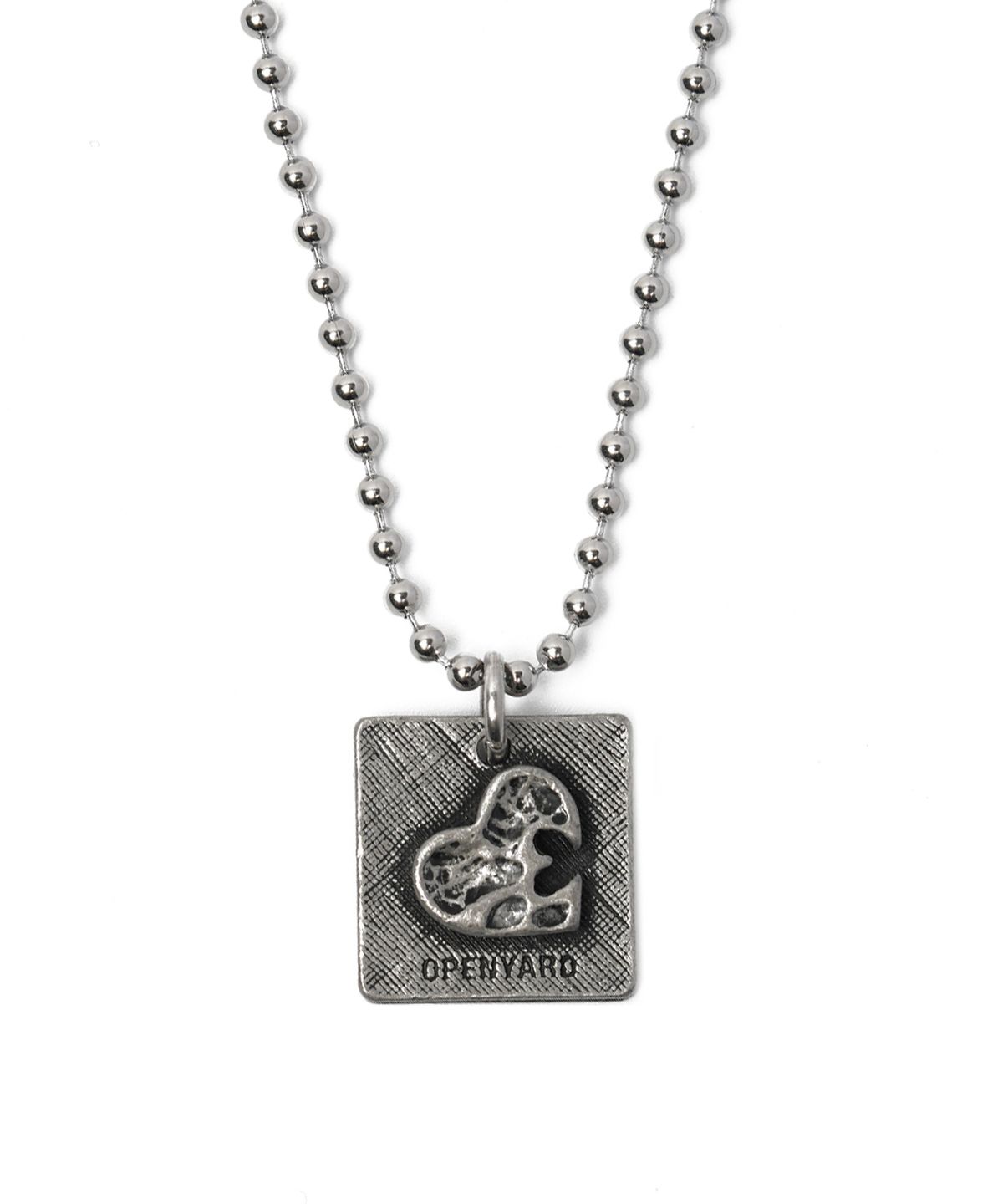 오픈야드(오와이)(OPENYARD(OY)) PILL HEART NECKLACE - SILVER
