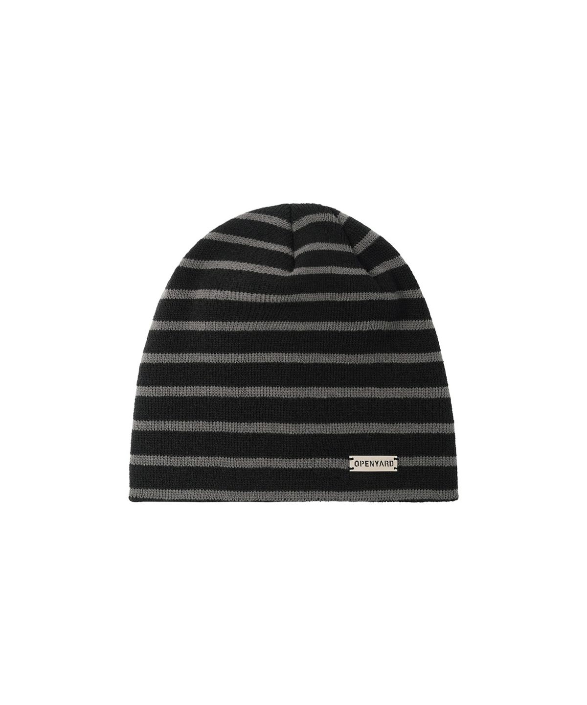 오픈야드(오와이)(OPENYARD(OY)) STRIPE METAL BEANIE - BLACK