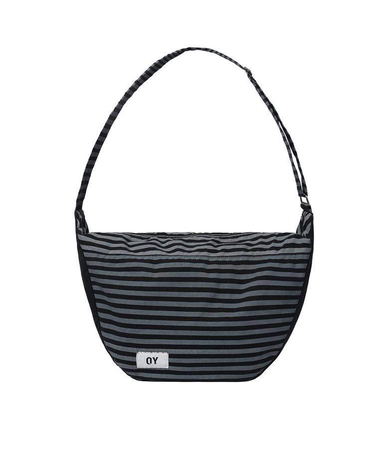 STRIPE CURVE BAG - BLACK